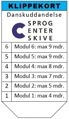 Klikkekort fra 1. modul på maks 4 måneder til 6. modul på maks 9 måneder